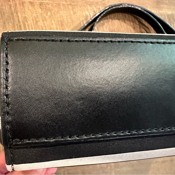 Kate Spade Angelica Black and Cream Striped Crossbody Bag - Picture 10 of 14